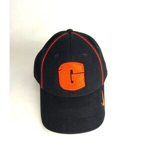 Nike Legacy 9 Unknown Orange Logo Ball Cap Hat Hook & Loop Adjustable Dri-Fit